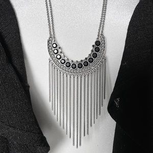 Boho Chain Fringe Necklace